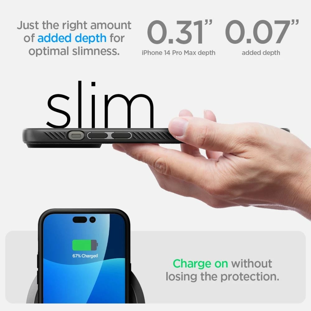 Mbështjellës Spigen Liquid Air për iPhone 14 Pro Max, Matte Black