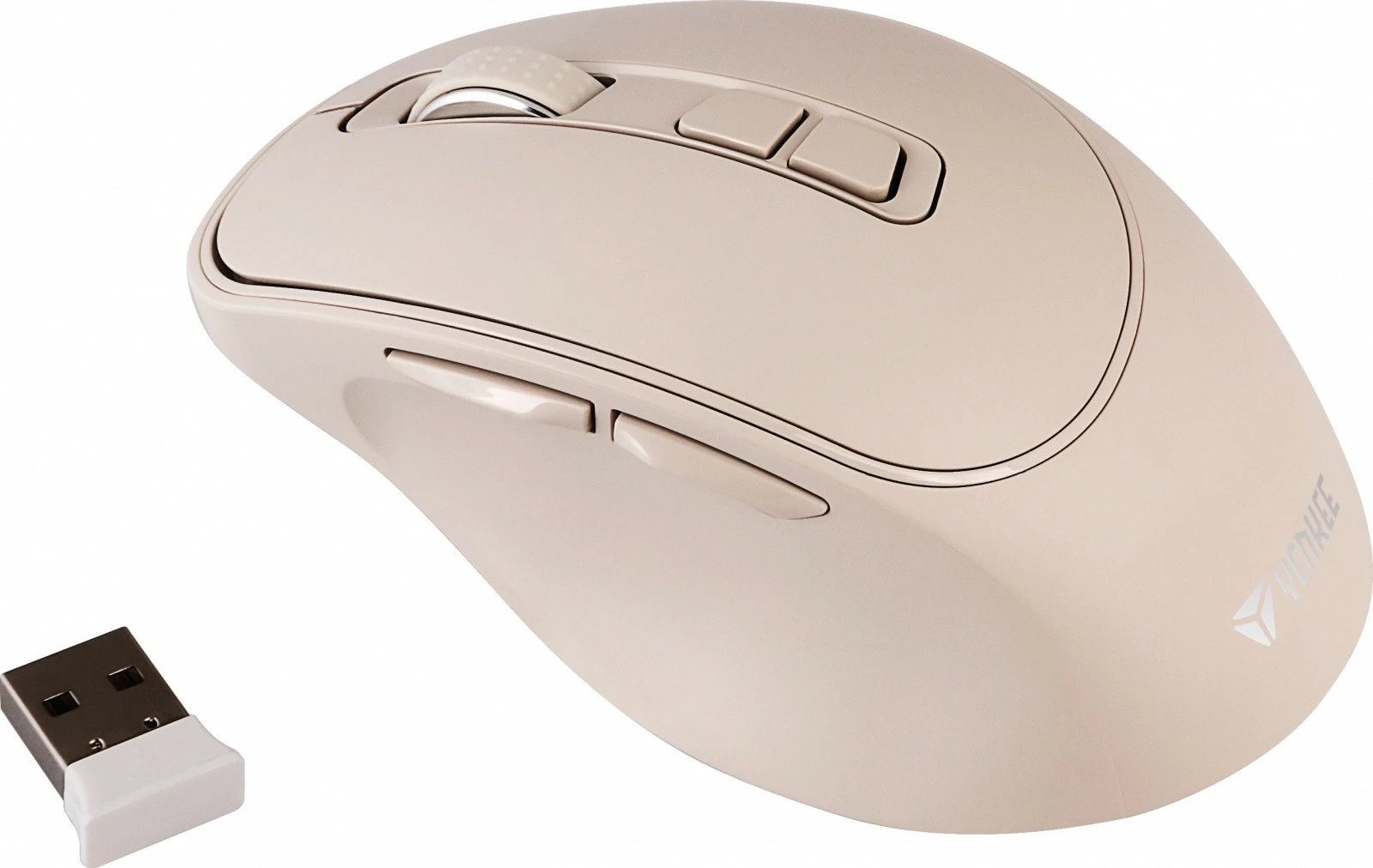 Maus wireless YENKEE SLIDER YMS 2080BG, 2400 DPI, 6 butona, Bezhe