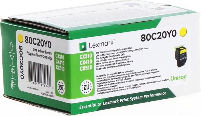 Toner Lexmark 80C20Y0 1000 faqe i verdhë