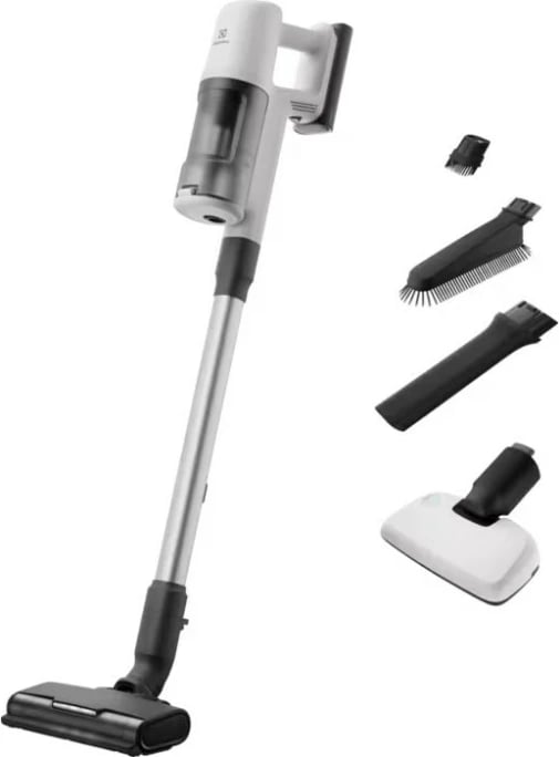 Fshesë me korrent vertikale Electrolux EP61HB21UV, pa kabllo, 0.6L, Bardhë