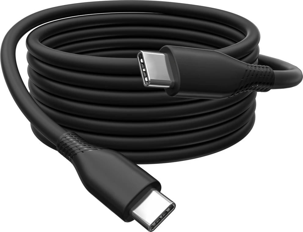 Kabëll USB-C Digitus, 0.5m, silikon, i zi, i bardhë