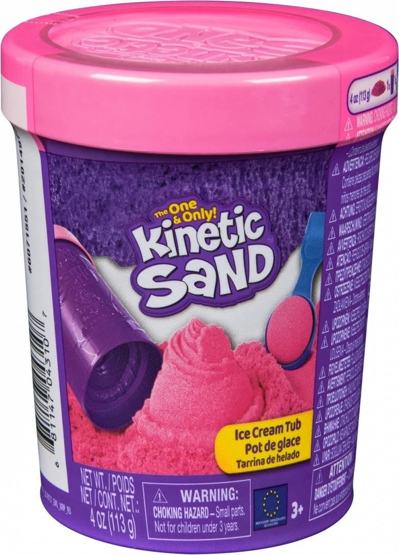 Set rërë kinetike Spin Master Kinetic Sand Ice Cream Tub, 113g, shumëngjyrëshe