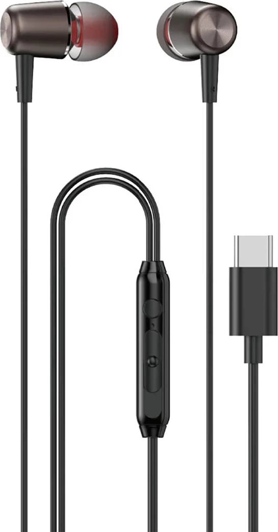 Kufje in-ear Dudao X1PROT me kabllo, USB-C, 1.2m, e zezë