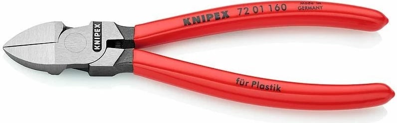 KNIPEX 72 01 160 pinca diagonale, dorezë plastike, e kuqe