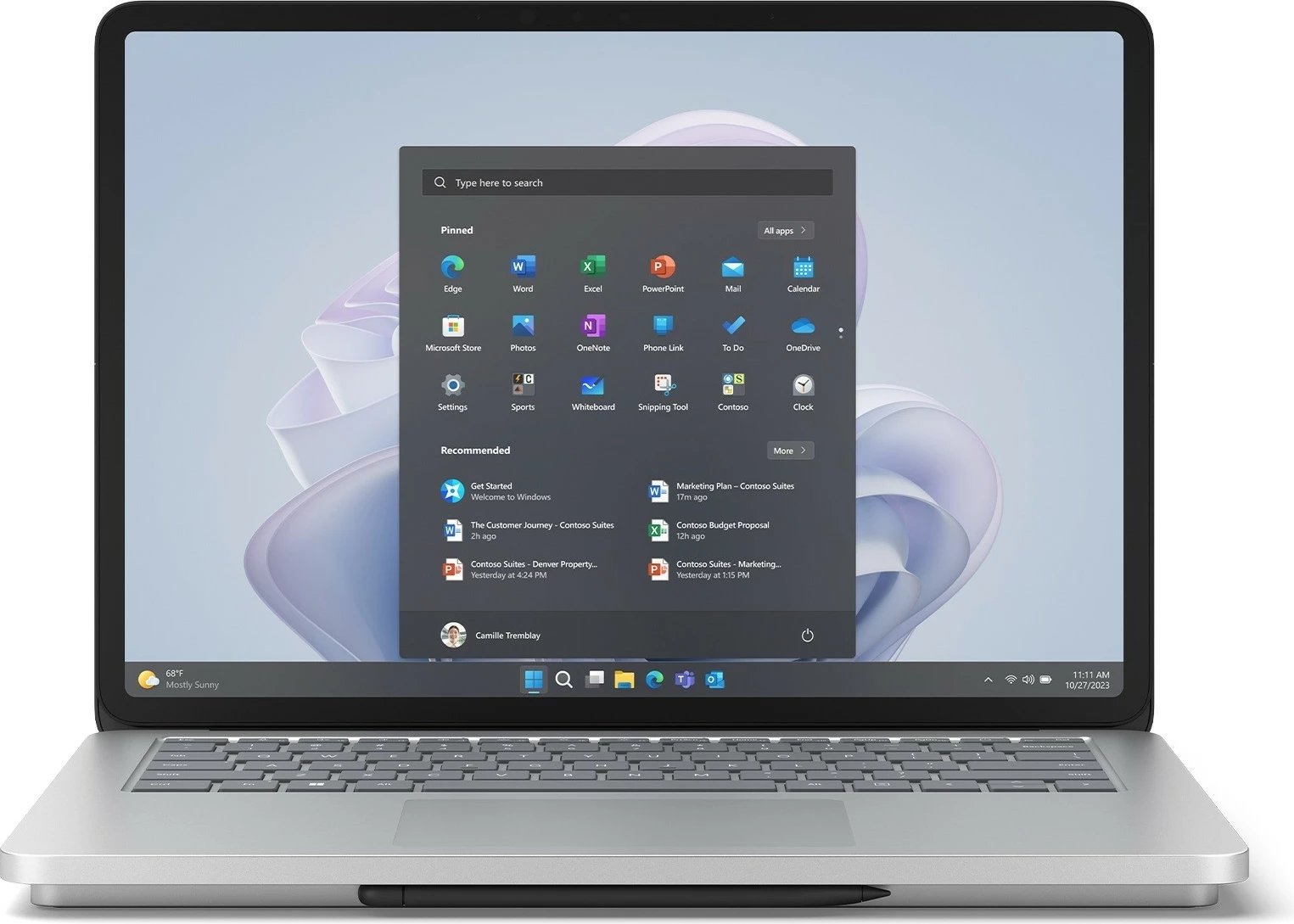 Laptop Microsoft Surface Laptop Studio 2, 14.4", Intel Core i7, 16GB RAM, 512GB SSD, NVIDIA GeForce RTX 4050, Platinum