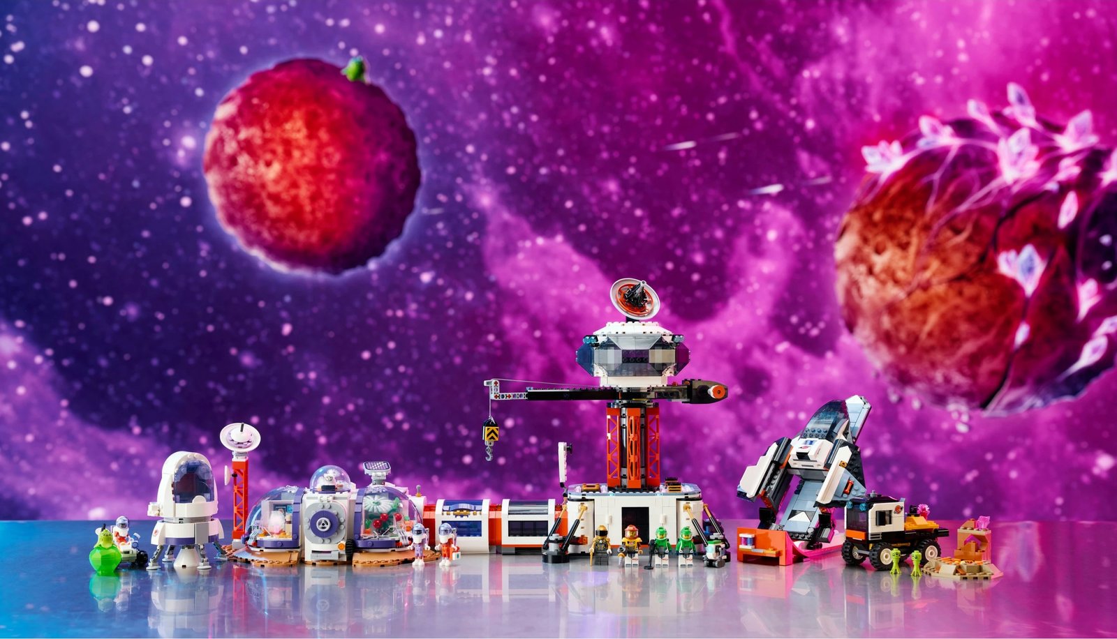 Set ndërtimi LEGO City Space Base and Rocket Launchpad 1422 pjesë, shumëngjyrësh