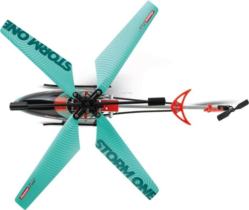 Helikopter RC Carrera Storm One 2.4 GHz, 18 cm, zi/blu/kuqe/bardhë, set me kontrollues dhe bateri