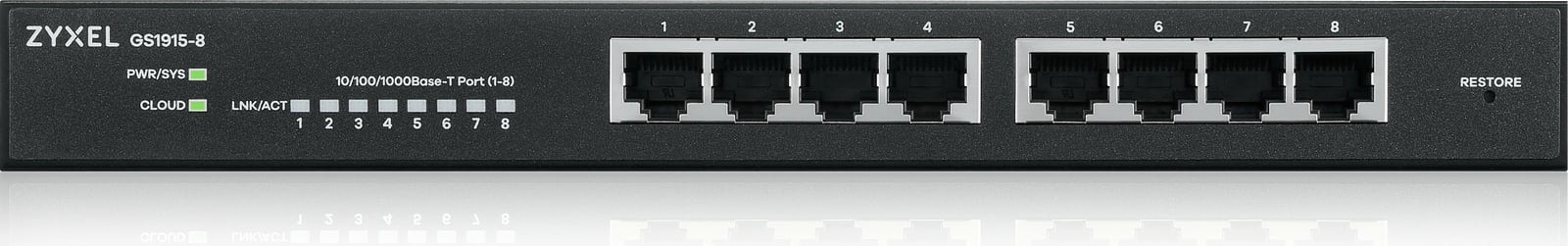 Switch Zyxel GS1915-8, Managed, L2, Gigabit Ethernet (10/100/1000), Full duplex
