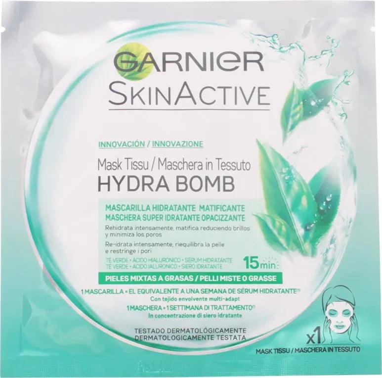 Maskë fytyre Garnier SkinActive Hydrabomb unisex 1 copë