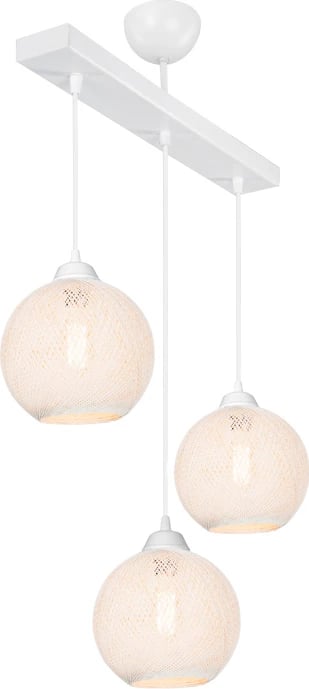 Llambë tavanore me tre drita PWL-0973 II E27 e bardhë 50x18x85cm