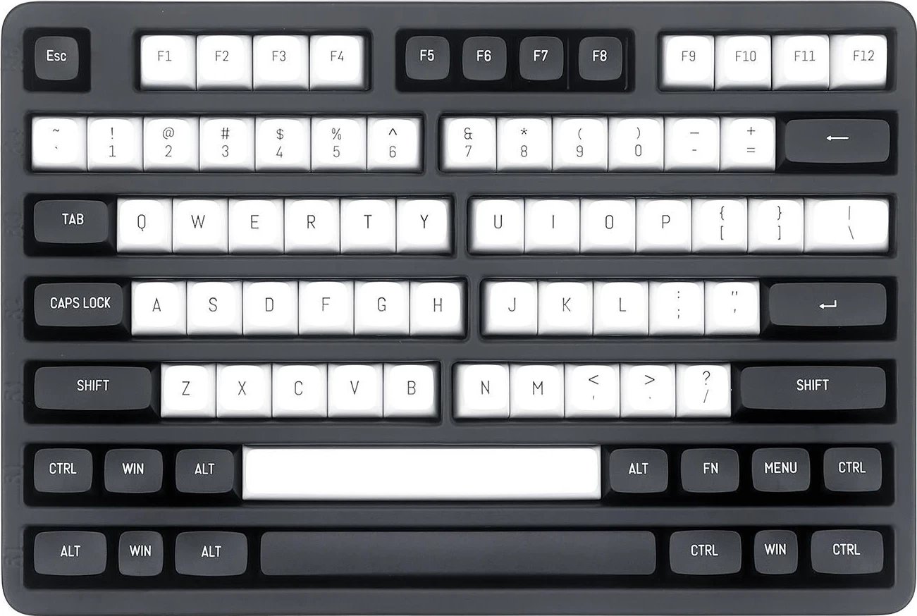 Keycaps Redragon A132 PBT Doubleshot, 150 copë, bardhë-e zezë Keycaps Redragon A132 PBT Doubleshot, 150 copë, bardhë-e zezë
