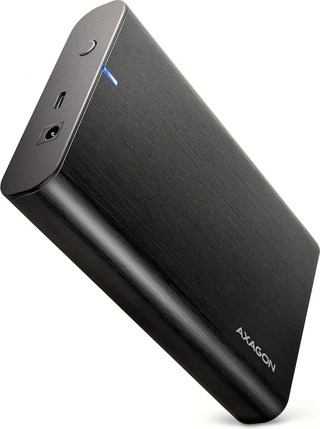 Kasë AXAGON EE35-A6C për disk, 3.5", USB Type-C, E zezë