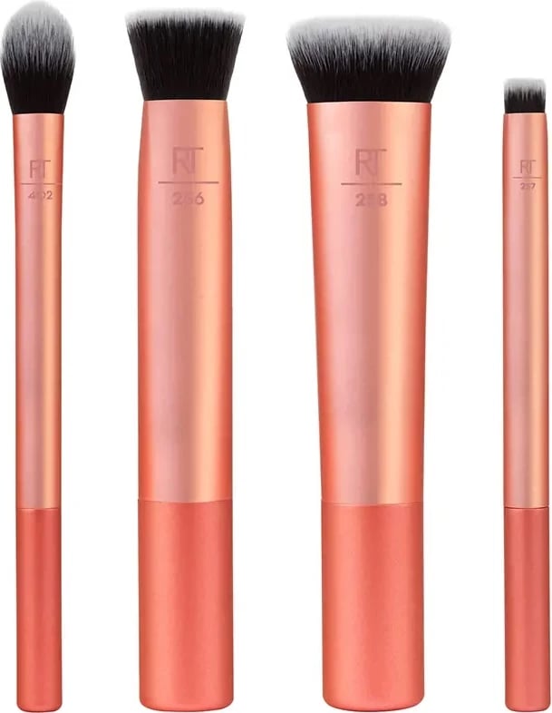 Set brushash për grim bazë fytyre Real Techniques Face Base për femra, 4 copë