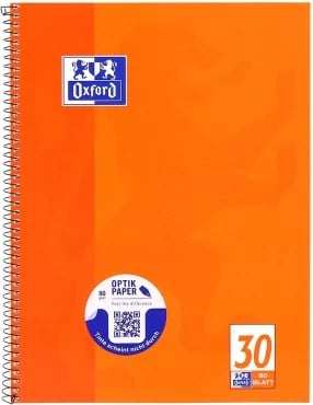 Fletore OXFORD 100050359, A4, 80 fletë, 90g, portokalli