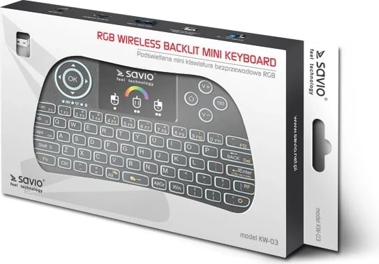 Mini tastierë Savio KW-03, wireless, e zezë