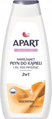 Xhel dushi dhe lëng për banjë 2n1 për femra Apart Natural Double Care Milk and Honey, 900ml