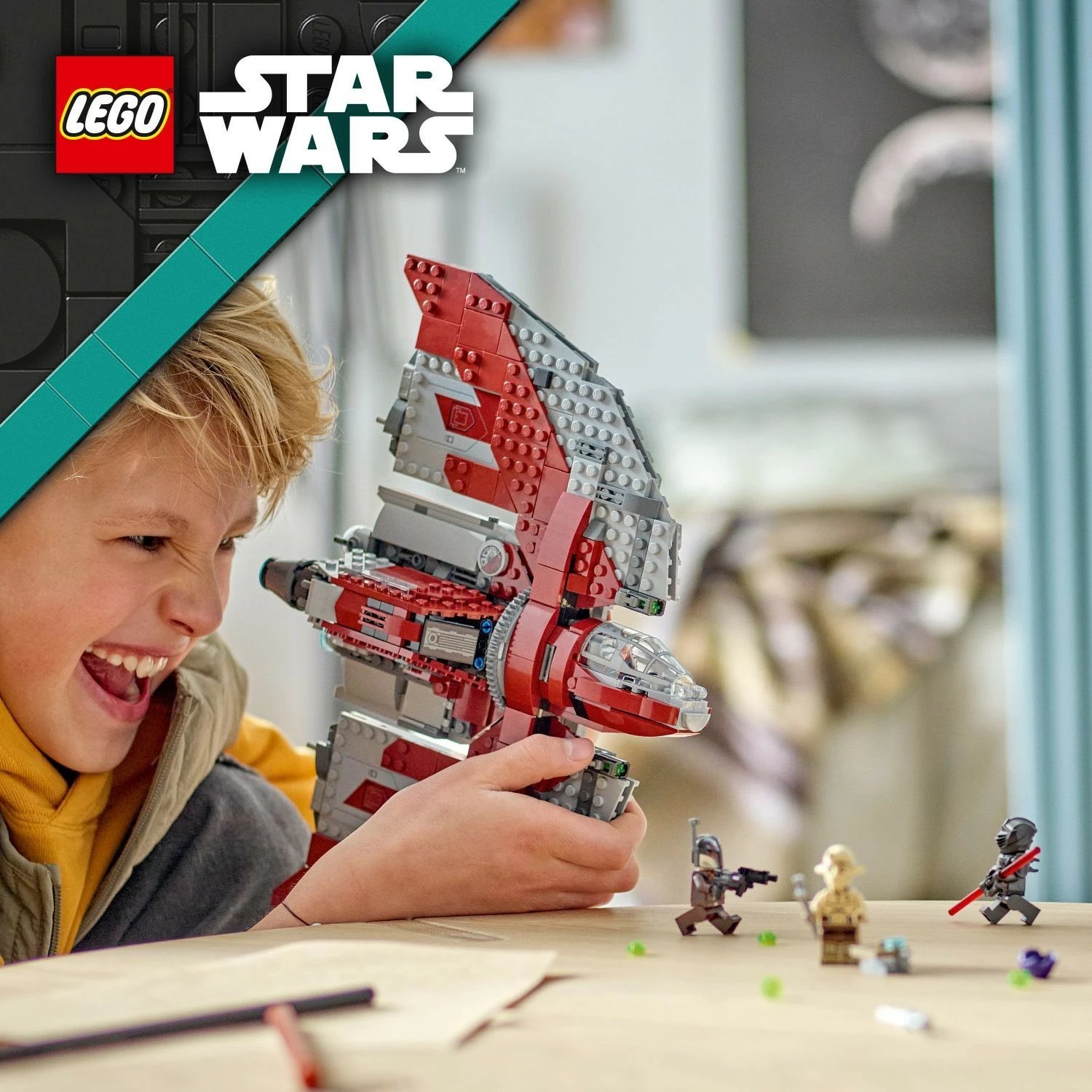 Set ndërtimi LEGO Ahsoka Tano's T-6 Jedi Shuttle, 601 pjesë, shumëngjyrësh