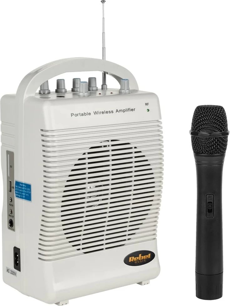 Mikrofon me amplifikator portativ Rebel SH222UBT