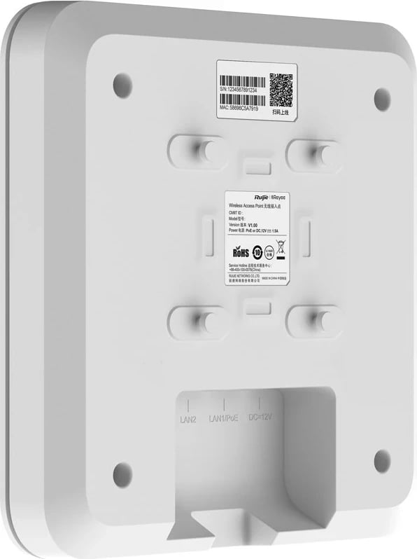Access Point Ruijie RG-RAP2260(G), 1201 Mbit/s, i bardhë