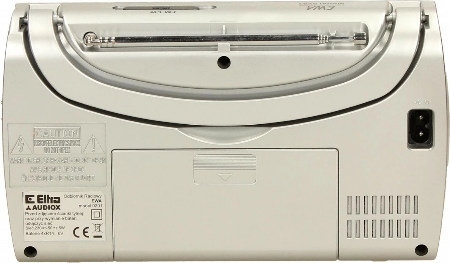 Radio portabile Eltra EWA Silver, mono, AM LW/FM, argjend