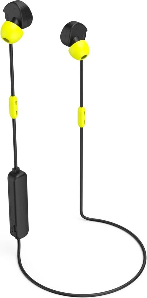 Kufje wireless Hama Freedom Athletics II me mikrofon, Bluetooth 5.3, të zeza/verdha