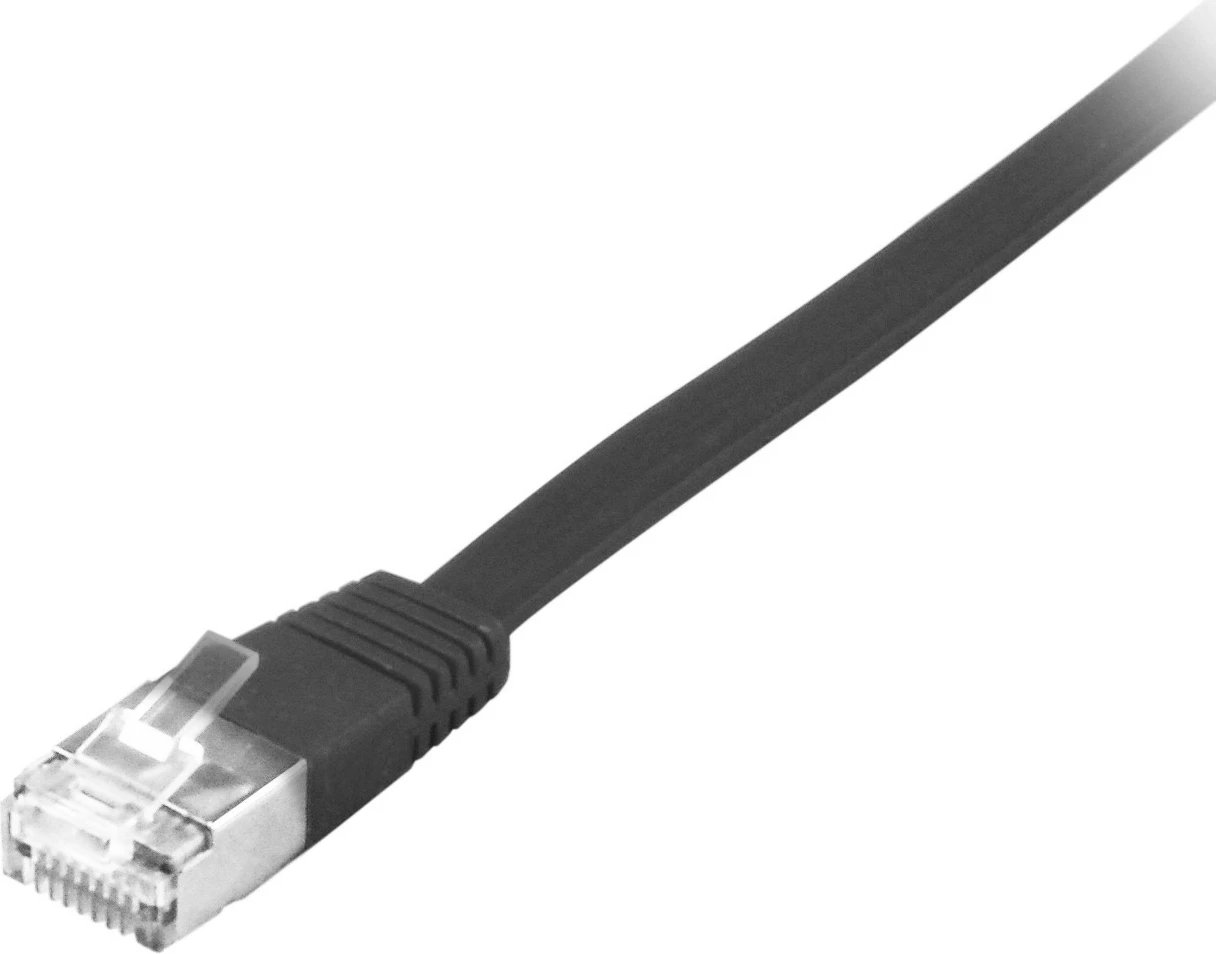 Kabllo rrjeti EQUIP Cat6a U/FTP, 1m, flat, e zezë