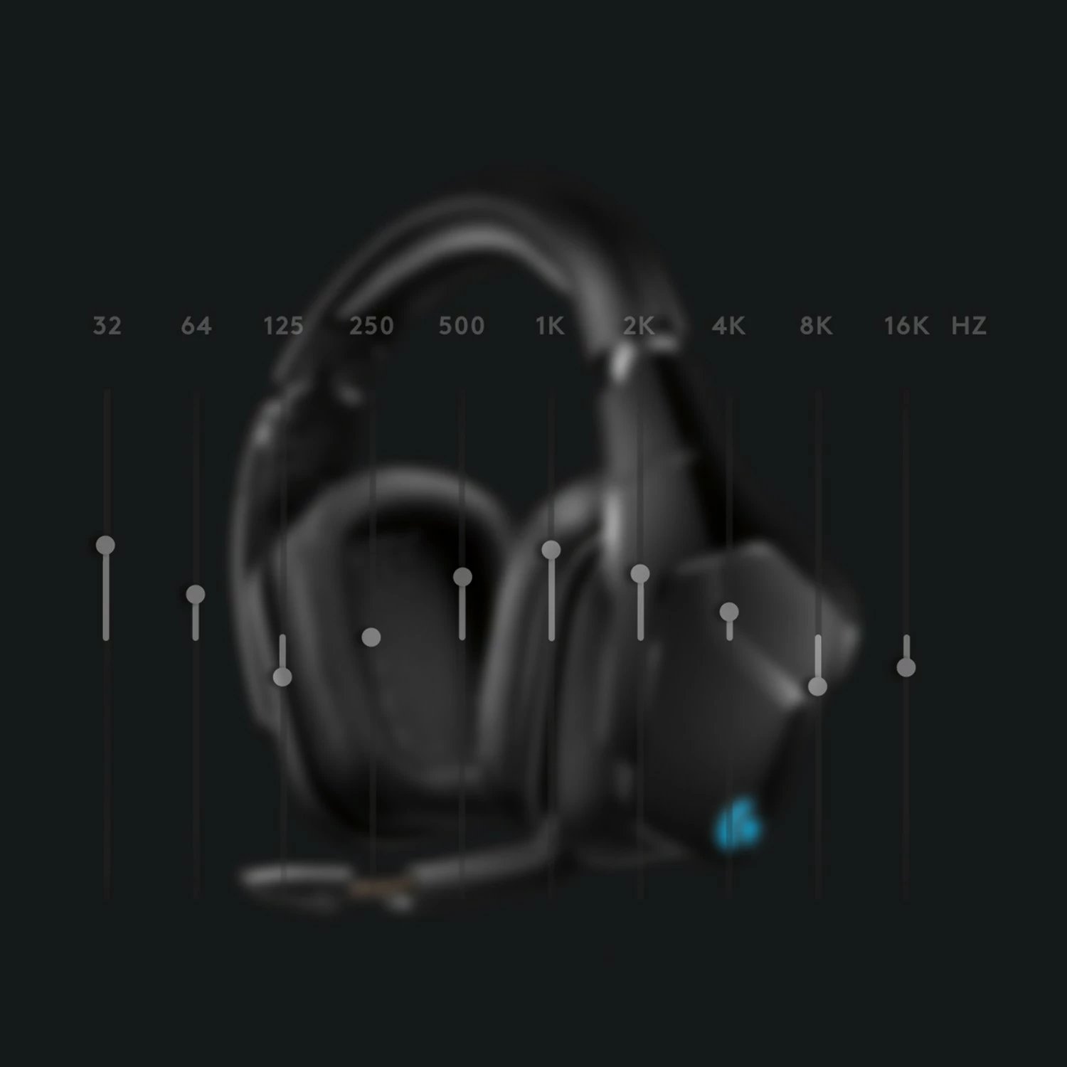 Kufje gaming Logitech G935 pa tela, 7.1 Surround Sound, e zezë, blu