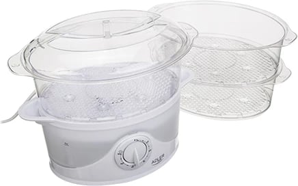 Gatues me avull elektrik, Adler AD 633, 800 W, 9 L, 3 shtresa, i bardhë