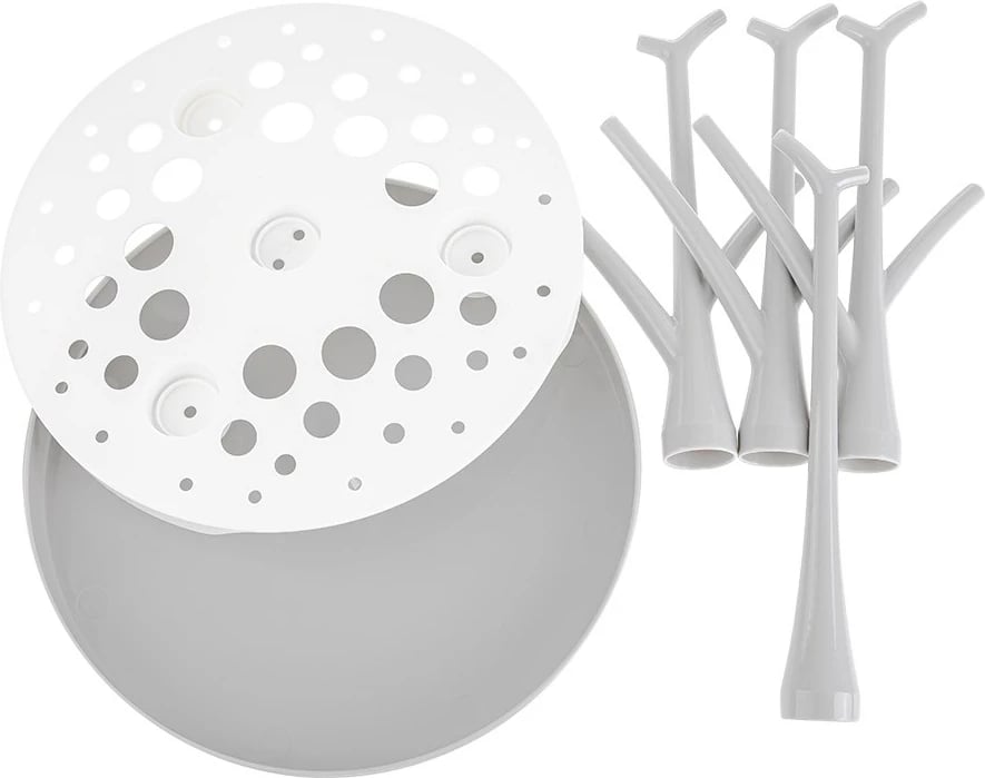 Tharës për shishe dhe biberona, Akuku, STROME, palosshëm me tabakë kullimi, BPA‑free, i bardhë