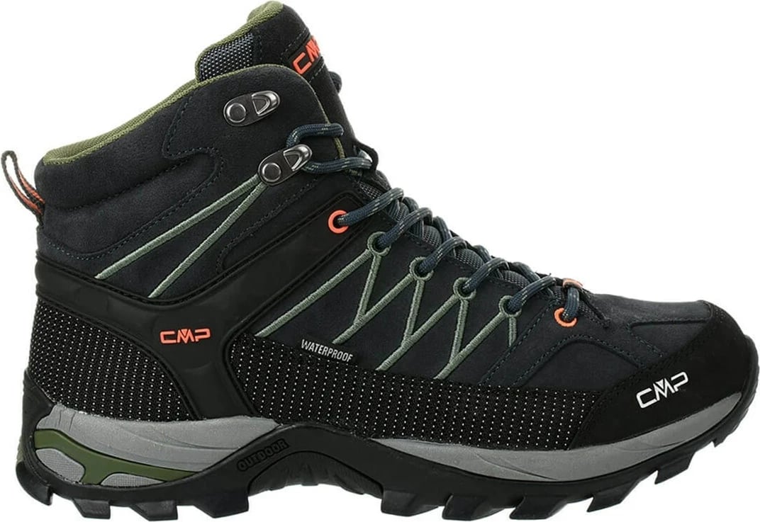 Çizme hiking për meshkuj CMP Rigel Mid WP, Gri-Jeshile, Nr. 43