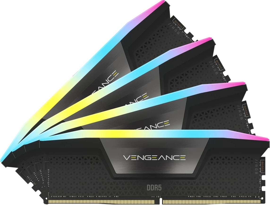 RAM Memorje Corsair Vengeance RGB 64GB (4x16GB) DDR5 6600MHz, e zezë