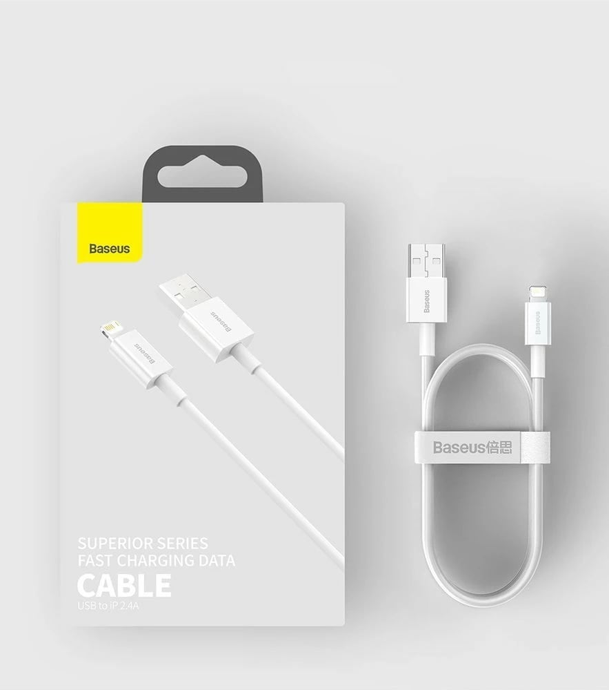 Kabllo Baseus Superior USB në Lightning CALYS-C01, 2m, 2.4A, e zezë