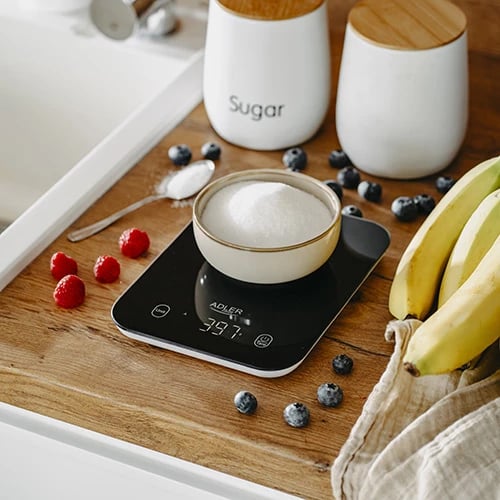 Peshore kuzhine, Adler AD 3181, 10 kg, LED, xham i temperuar, kg/lb/g, e zezë