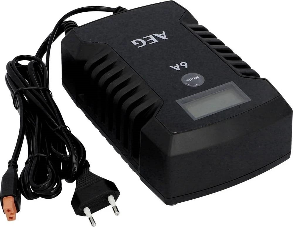 Karikues automatik AEG LD6, 6A, 6/12V, me ekran LCD, i zi