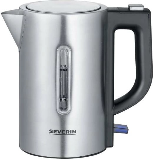 Zierëse uji, Severin, WK 3647, 0.5L, çelik inox, udhëtimi, 115/230V, e zezë