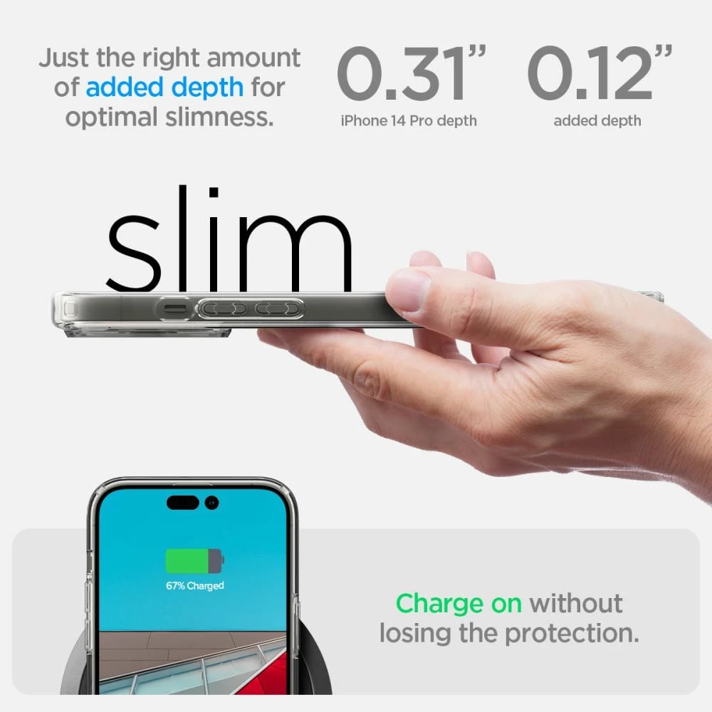 Mbështjellës Spigen Ultra Hybrid për iPhone 14 Pro, Matte Clear