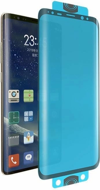 Mbrojtës ekrani Hurtel 3D Edge Nano Flexi Glass me kornizë për Samsung Galaxy S21+ 5G, Zi