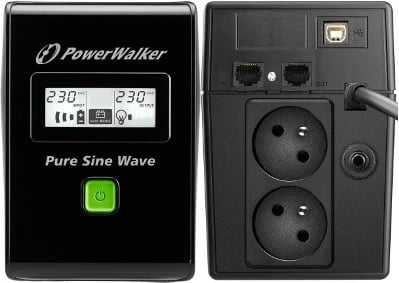 UPS PowerWalker VI 800 SW FR, 0.8 kVA, 480 W, 2 dalje AC, E zezë