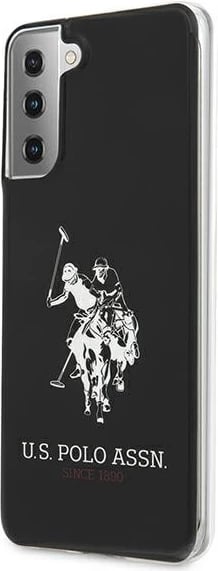 Mbështjellës U.S. Polo Assn. USHCS21MTPUHRBK për Samsung Galaxy S21+, Shiny Big Logo, i zi