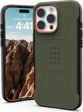 Mbështjellës UAG Civilian MagSafe për iPhone 16 Pro Max, i gjelbër