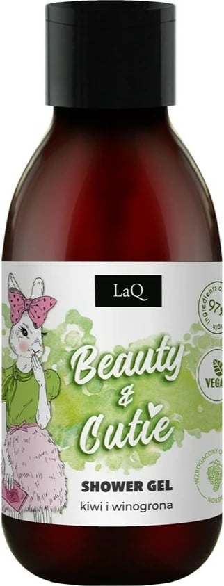 Xhel dushi për femra LaQ Beauty & Cutie mini kivi dhe rrush i zi 100ml