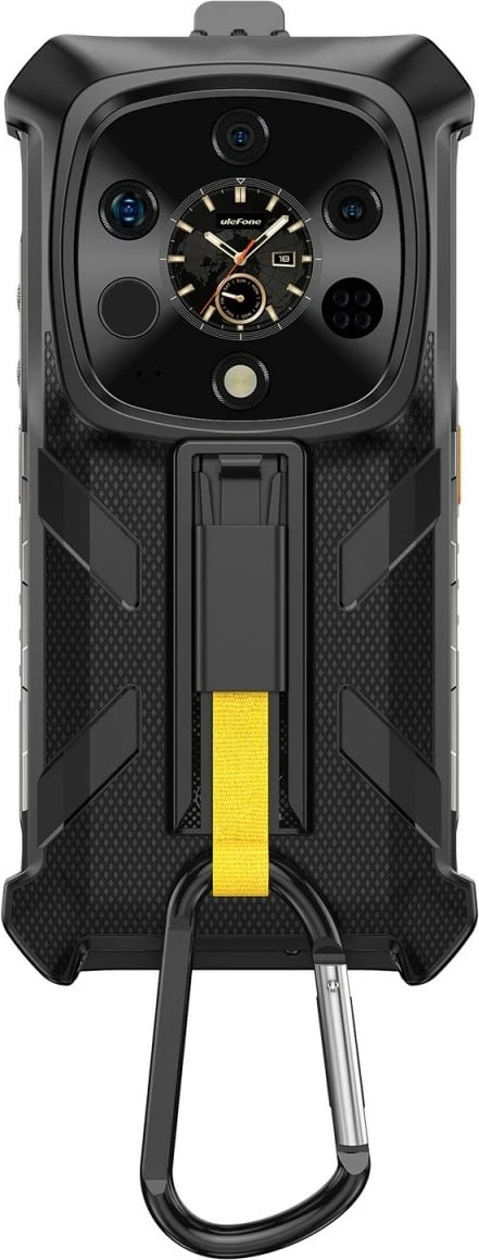 Mbështjellës Ulefone Armor 28 Ultra/28 Ultra Thermal, plastikë, me karabiner dhe klips, i zi