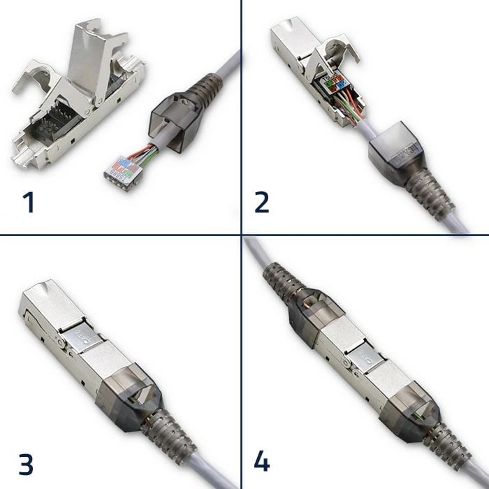 Konektor RJ-45 STP pa vegla Qoltec 54540, CAT6, për rrjet, i mbrojtur