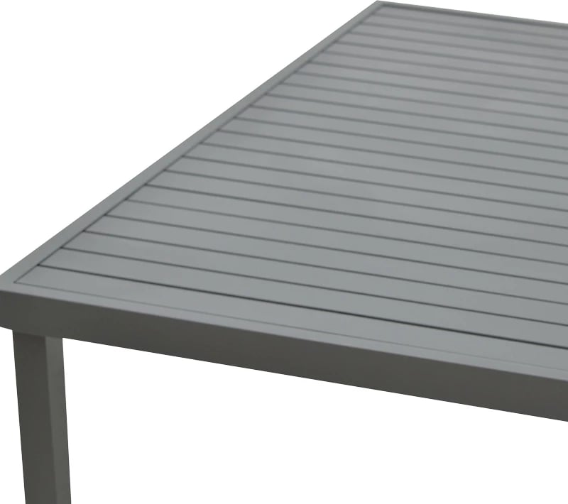 Set tavoline me karrige Naoki-Kliton A, metal i zi, alumin antracit, 150x80x74cm, 7 pjesë