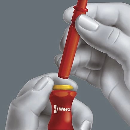 Set veglash Wera SH 2, 15 copë, çelik inoksi, zi/metalik