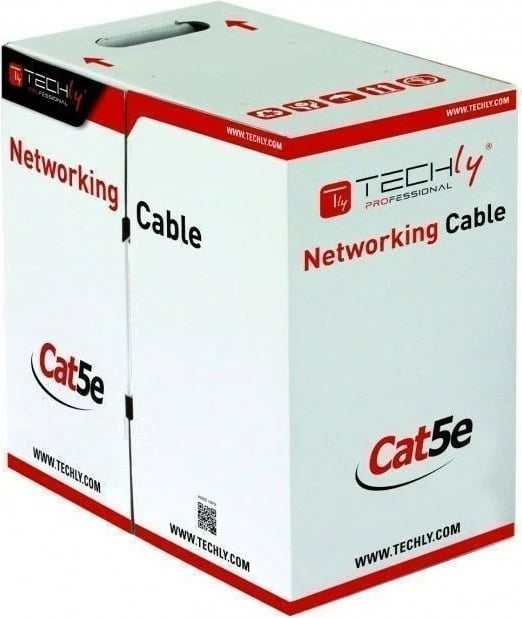 Kabllo rrjeti Techly F/UTP CAT5e, 305m, CCA, e zezë