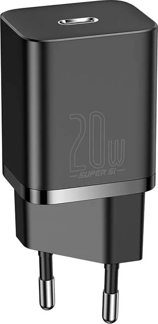 Karikues i shpejtë Baseus Super Si Quick Charger 1C TZCCSUP-B01 me kabllo USB-C në Lightning 1m, Zi
