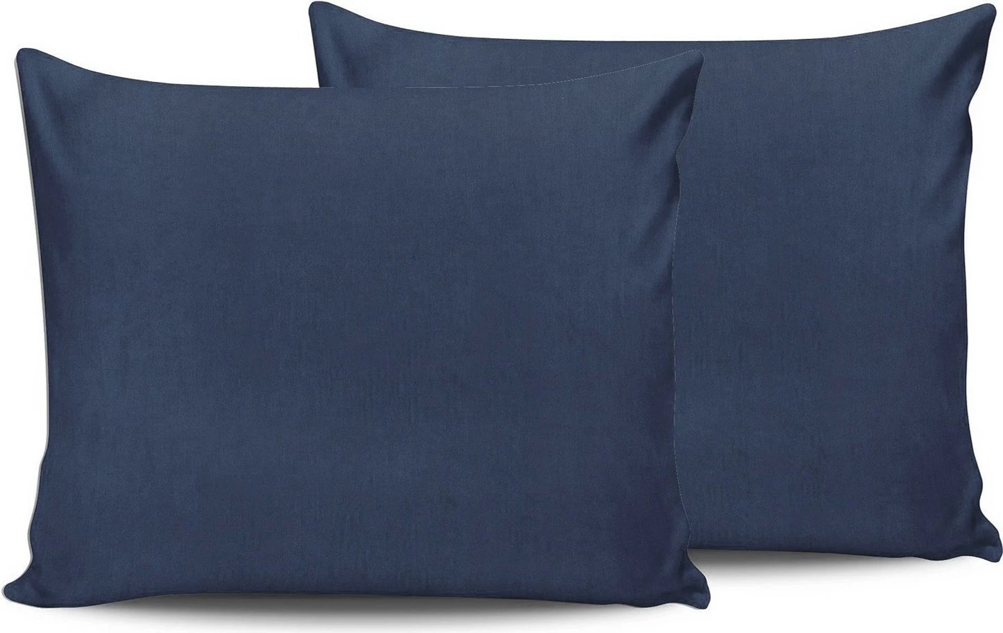 Set këllëfësh jastëku (2 copë), pambuk ranforce, ngjyrë kaltër e errët, L'essentiel