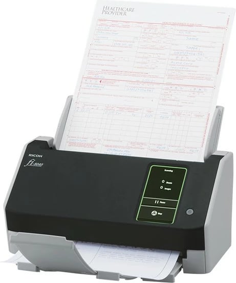 Skaner Ricoh fi-8040, 210 x 297 mm, 600 x 600 DPI, 24 bit, 8 bit, 40 ppm, 80 ipm
