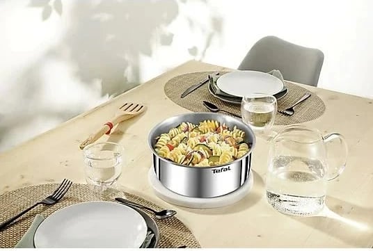 Set tenxheresh dhe tiganësh Tefal Ingenio Emotion L897SA74, 10 pjesë, çelik inoks, Titanium